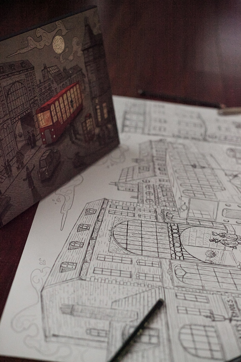 Whimsical London City - Original Art