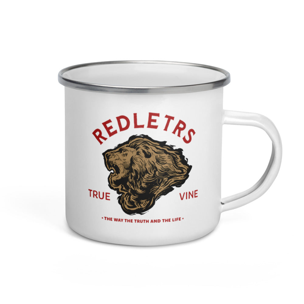 Redletrs Gold Lion Enamel Mug