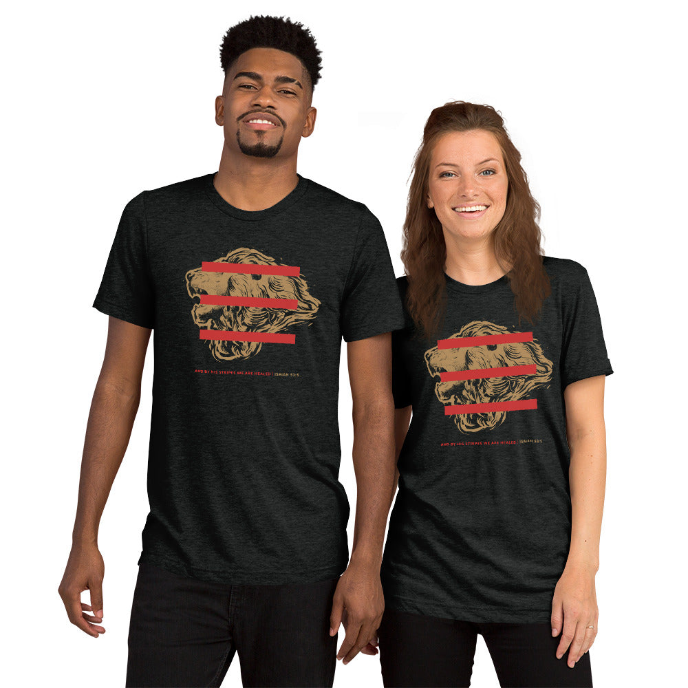 BY HIS STRIPES Short sleeve t-shirt Unisex