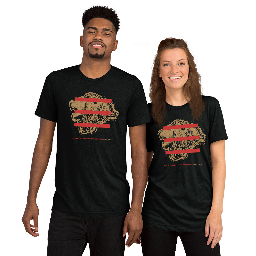 BY HIS STRIPES Short sleeve t-shirt Unisex