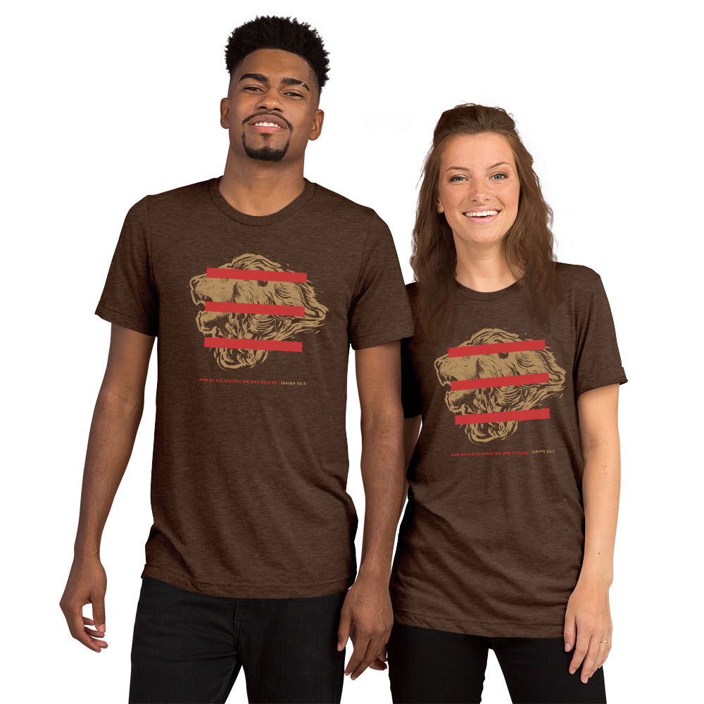 BY HIS STRIPES Short sleeve t-shirt Unisex