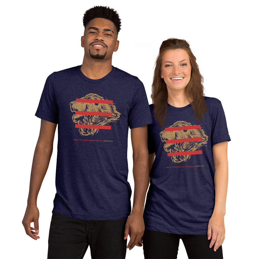 BY HIS STRIPES Short sleeve t-shirt Unisex