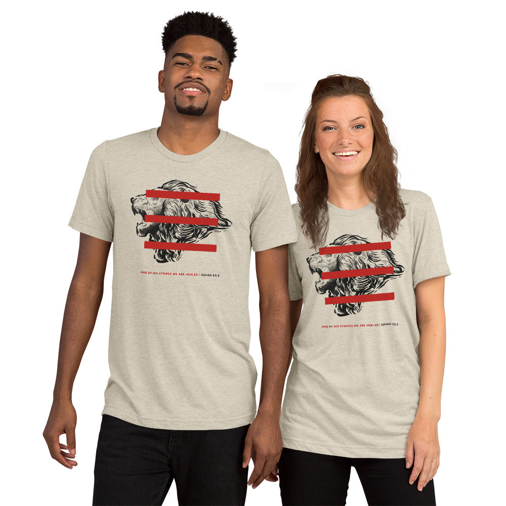 BY HIS STRIPES Short sleeve t-shirt Unisex