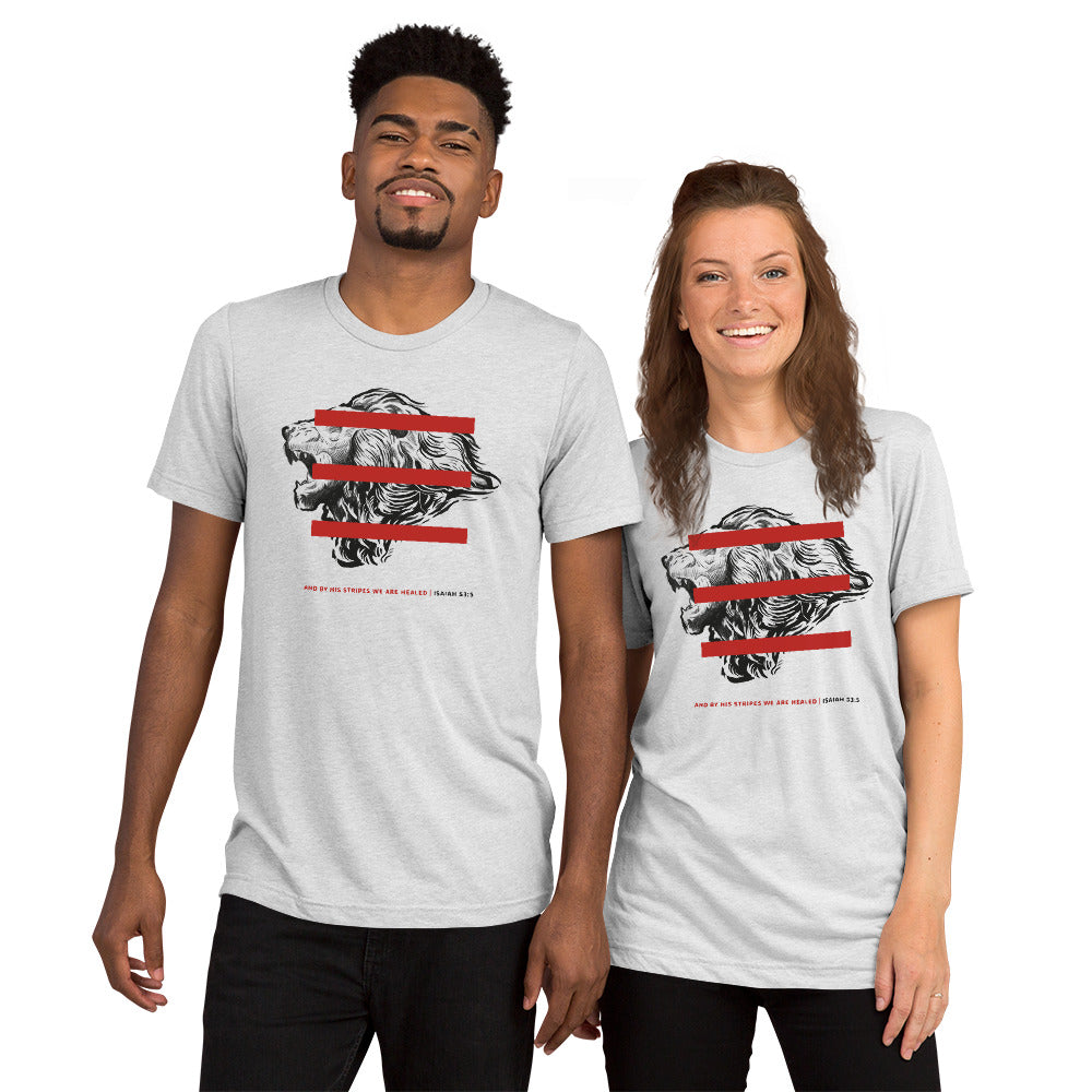 BY HIS STRIPES Short sleeve t-shirt Unisex
