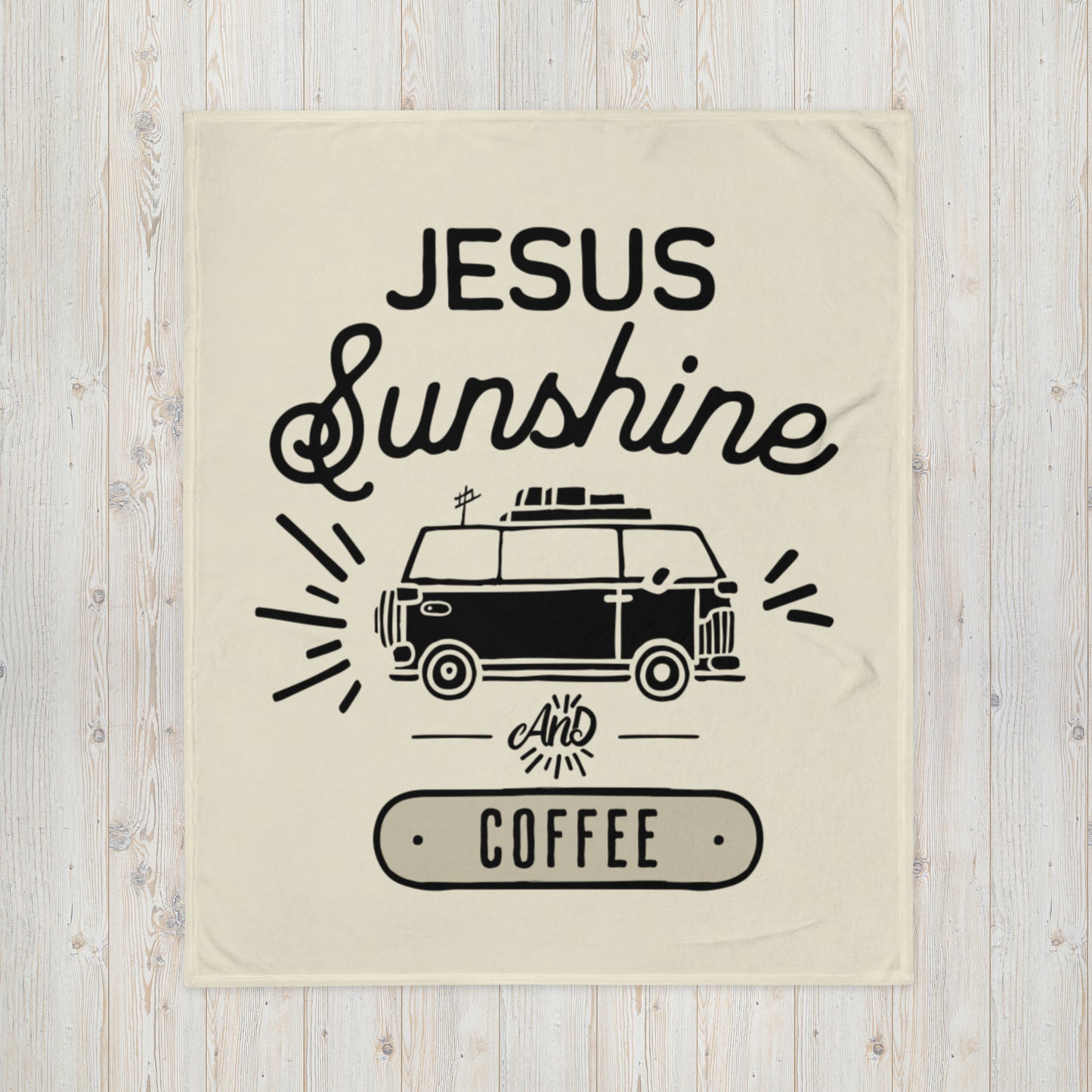 Jesus Sunshine Coffee Throw Blanket