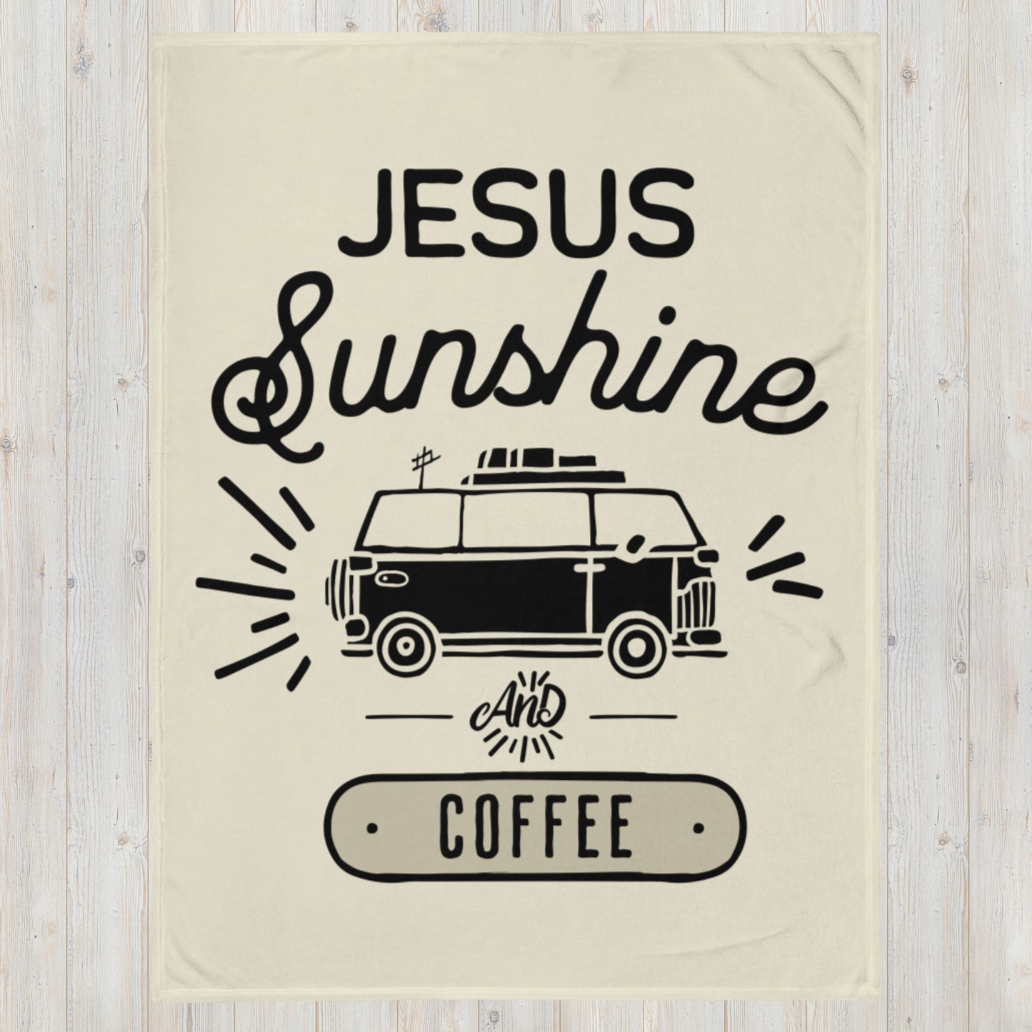 Jesus Sunshine Coffee Throw Blanket