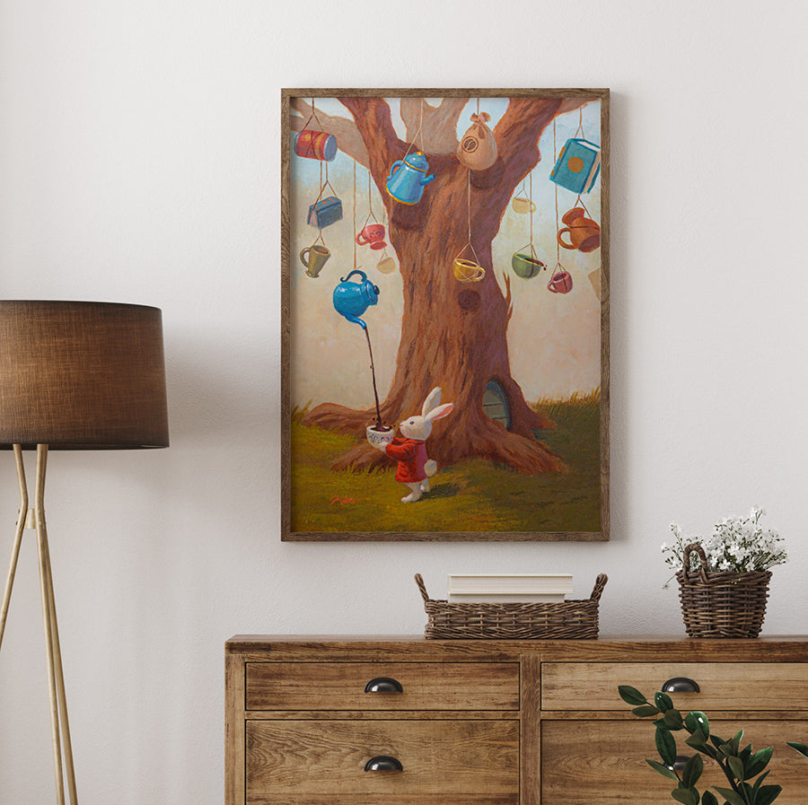 Coffee Tree Framed canvas