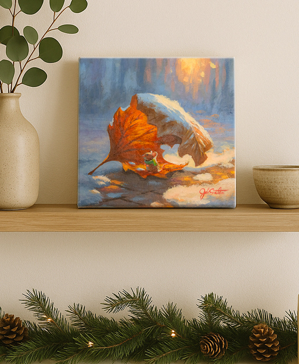 Shelter - Autumn Leaf — Original 10x10 Canvas Painting
