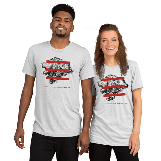 BY HIS STRIPES Short sleeve t-shirt Unisex
