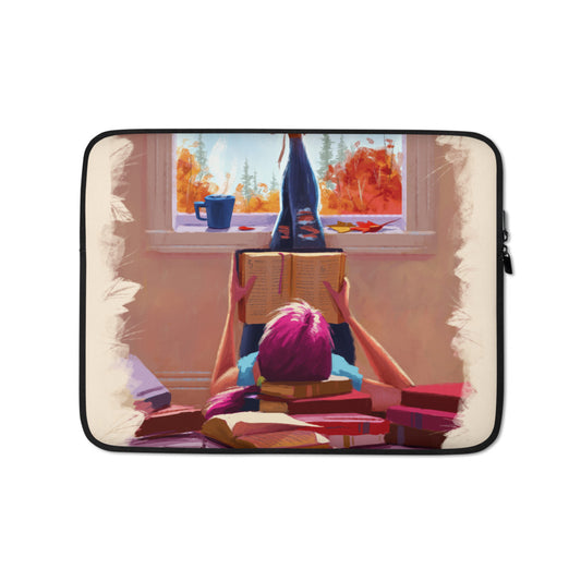 My Book & Coffee Laptop Sleeves
